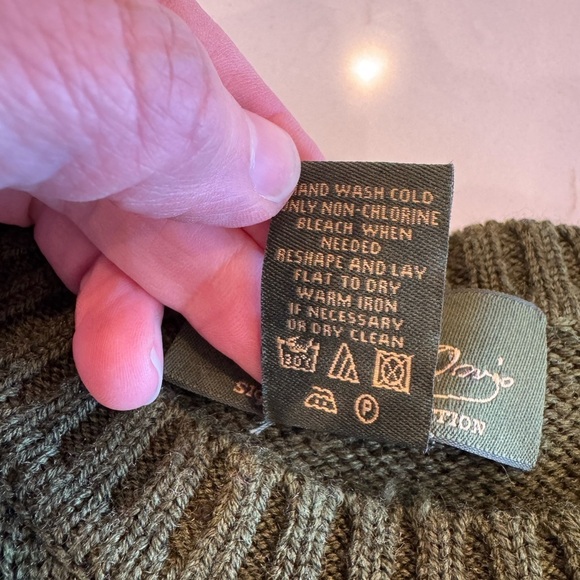 Orvis Signature Collection Army Green Wool Blend Crew Neck / large - Picture 7 of 10